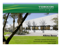 Recuperación de vidrio de CRT/Glass to glass recycling
