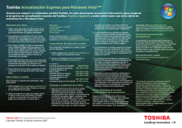 Toshiba Actualización Express para Windows Vista™*
