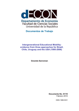 Documentos de Trabajo Intergenerational