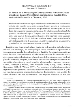 En Textos de la Antropología Contemporánea, Francisco Cruces