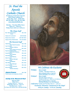 August 10, 2014 - St. Paul the Apostle Catholic Church