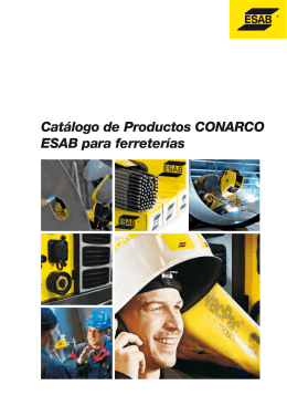 Catálogo de Productos CONARCO ESAB para ferreterías