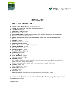Recetario -Reserva de la Biosfera -