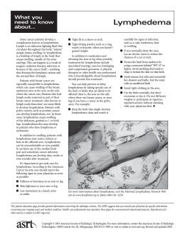 Lymphedema - American Society of Radiologic Technologists