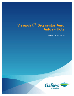 Guia de Estudio Viewpoint Segmentos Aero, Autos y Hotel