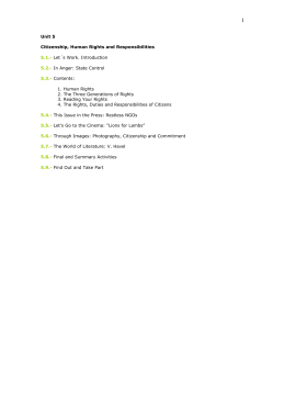 UNIT 5: Citizenship, Human Rights and Responsabilities