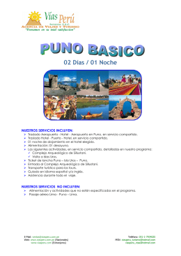 Puno 2 días / 1 noche - VIAS PERU Agencia de Viajes