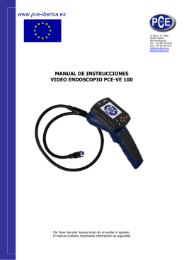 manual de instrucciones video endoscopio pce-ve 100