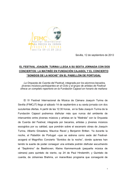 nota de prensa : conciertos sábado 14.9.