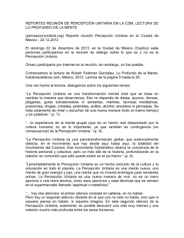 REPORTES REUNIÓN DE PERCEPCIÓN UNITARIA