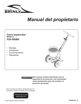 Manual del propietario Carro esparcidor - Brinly