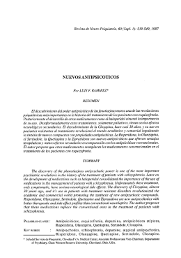 NUEVOS ANTIPSICOTICOS