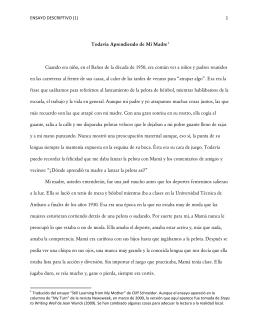 Todavía Aprendiendo de Mi Madre1 Cuando era