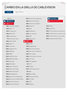 LÓAMBIO EN LA GRILLA DE CABLEVISION