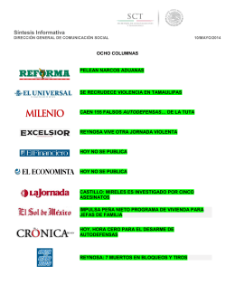 Síntesis Informativa - Secretaría de Comunicaciones y Transportes