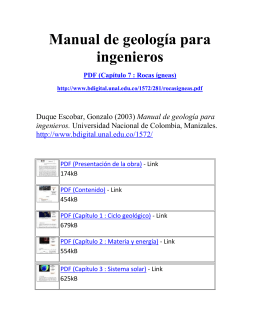 Manual de geología para ingenieros