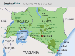 Mapa de Kenia y Uganda