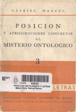 posicion - Repositorio de la Facultad de Filosofia y Letras. UNAM.
