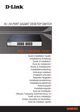 16 / 24-Port GiGabit DesktoP switch DGS-1016D - D