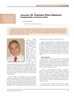 Entrevista: Dr. Francisco Pérez Atamoros