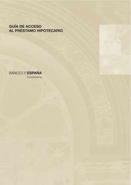 GUÍA DE ACCESO AL PRÉSTAMO HIPOTECARIO