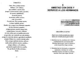 Amistad con Dios y servicio a los hermanos