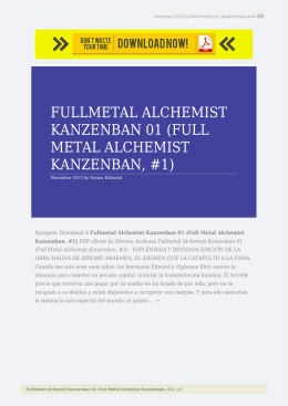 Fullmetal Alchemist Kanzenban 01 Full Metal Alchemist Kanzenban