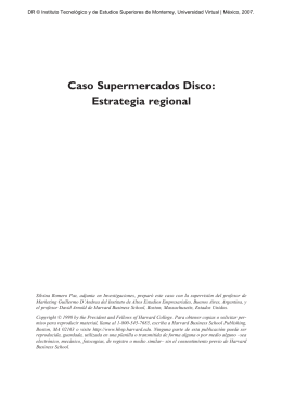 Caso Supermercados Disco: Estrategia regional