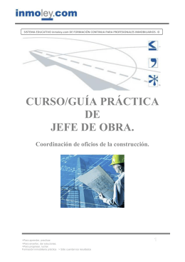 CURSO/GUÍA PRÁCTICA DE JEFE DE OBRA.