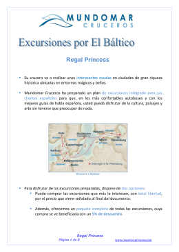 Excursiones BALTICO PRINCESS
