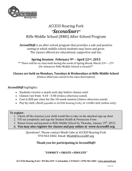 ACCESS Roaring Fork “SECONDSHIFT” Rifle Middle School (RMS