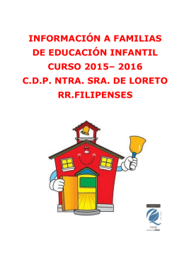 INFORMACIÓN A FAMILIAS DE EDUCACIÓN INFANTIL CURSO