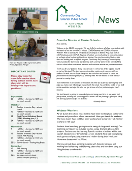 CDCPS-Webster News Fall 2012