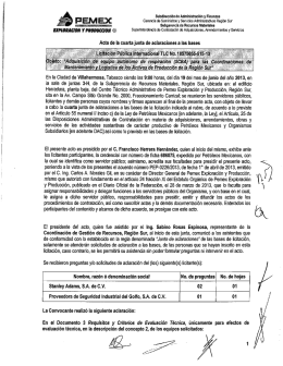 015 4JA Bases de licitación - PEMEX Exploración y Producción