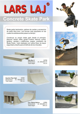 Skate parks iaminados, patines de ruedas y accesorios de estilo