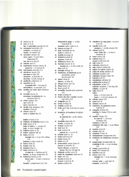 Vocabulario espafiol-ingles