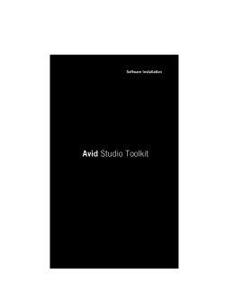 Avid Studio Toolkit Installation Instructions