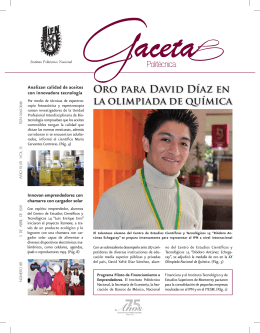 Oro para David Díaz en la olimpiada de química