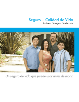 Seguro... Calidad de Vida