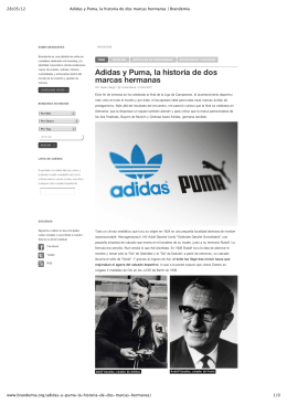 28/05/12 Adidas y Puma, la historia de dos marcas hermanas