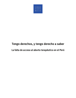 Tengo derechos, y tengo derecho a saber