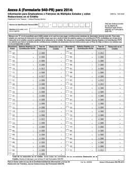 2014 Form 940-PR (Schedule A)