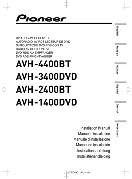 AVH-4400BT AVH-3400DVD AVH-2400BT AVH