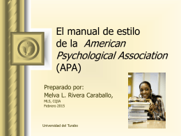 APA - Universidad del Turabo