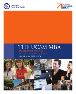 MBA Brochure - Universidad Carlos III de Madrid