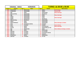 horarios de empresas de transporte departamental/interdepartamental