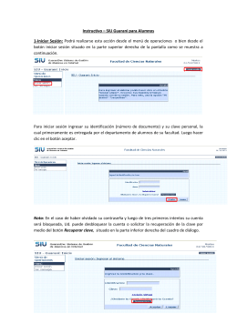 1 Instructivo – SIU Guaraní para Alumnos 1