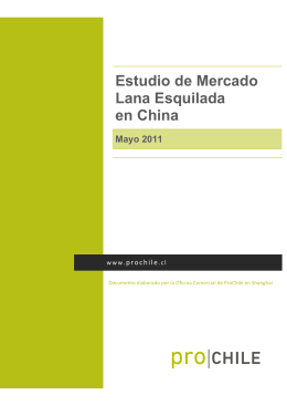 2011 Estudio de Mercado Lana – China