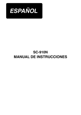 SC-910N MAUAL DE INSTRUCCIONES (ESPANOL)