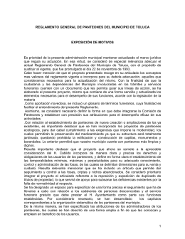 reglamento general de panteones del municipio de toluca